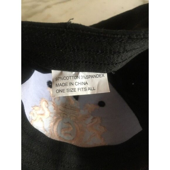Seagram's Gin Crest Black Hat Fitted Stretch One Size Baseball - Picture 6 of 6